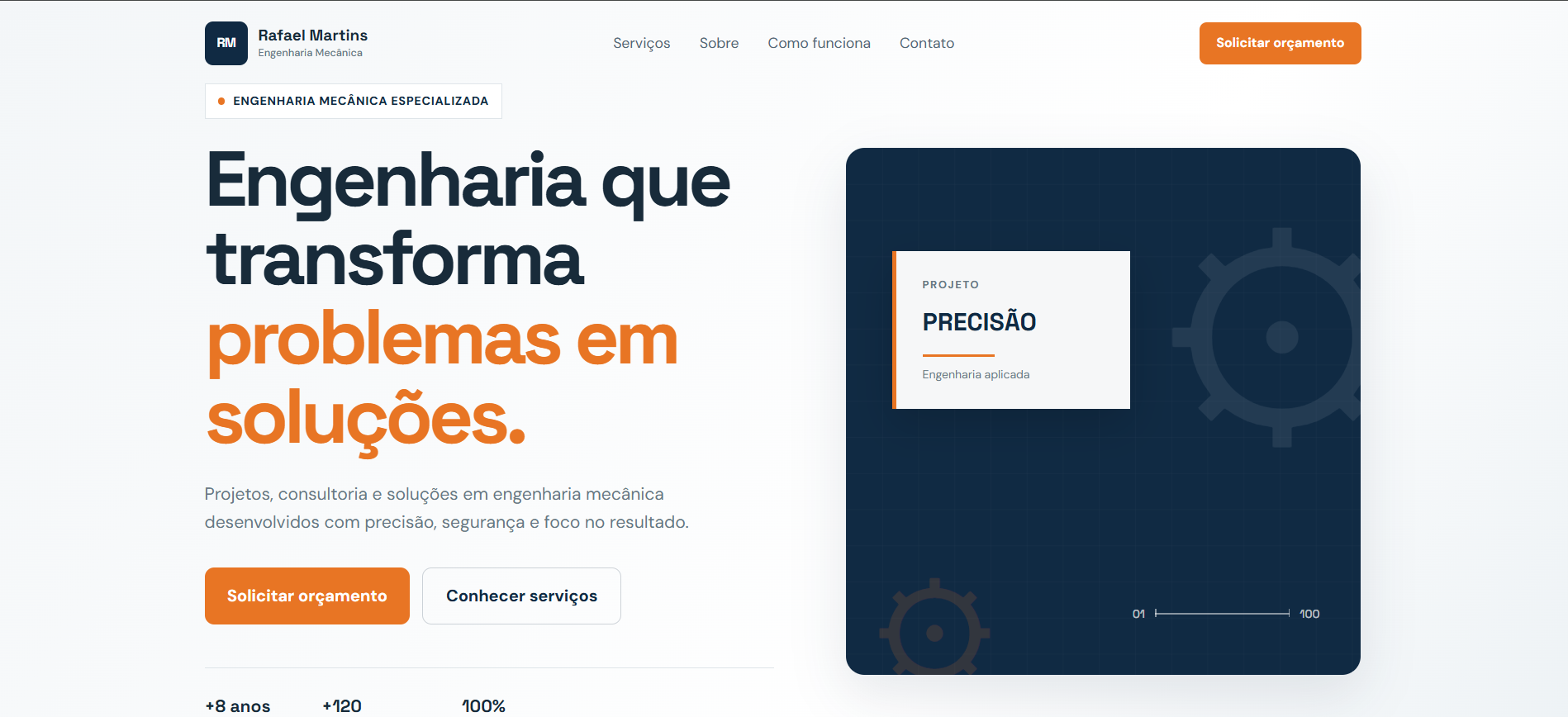 Landing Page Martins Engenheiro